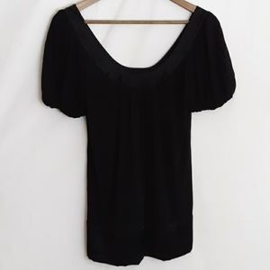 7 For All Mankind Satin trimmed blouse